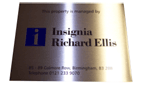Engraved stainless steel plaque